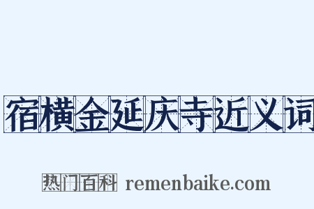 宿横金延庆寺近义词是什么意思的图片